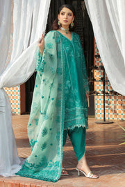 Aqua Green Salwar Kameez Dupatta for Pakistani Eid Dress
