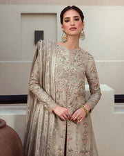 Ash Grey Kameez Salwar for Pakistani Wedding Dress
