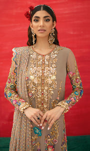 Ash Grey Long Kameez Capri for Pakistani Wedding Dresses 2023