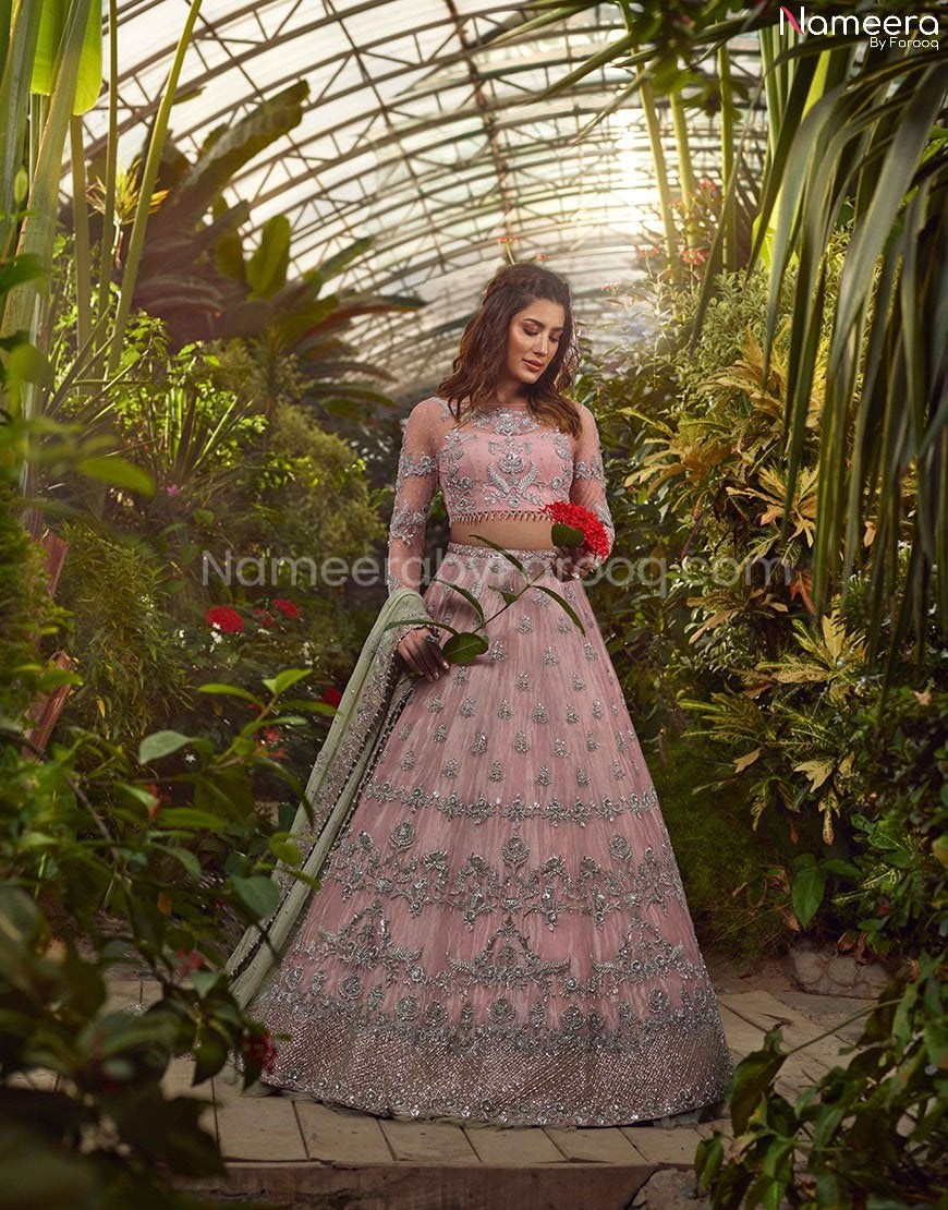 Asian Bridal Lehenga Choli Designer Wear in Pink #BN540