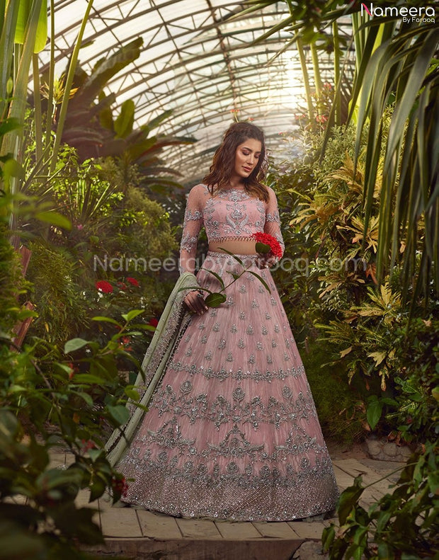 Asian Bridal Lehenga Choli Designer Wear in Pink #BN540