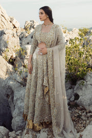 Asian Bridal Lehnga Choli in Ivory Color