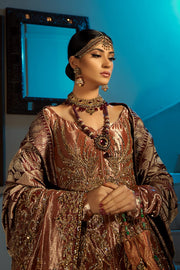 Asian Bridal Lehnga Wear in Red Color Close Up