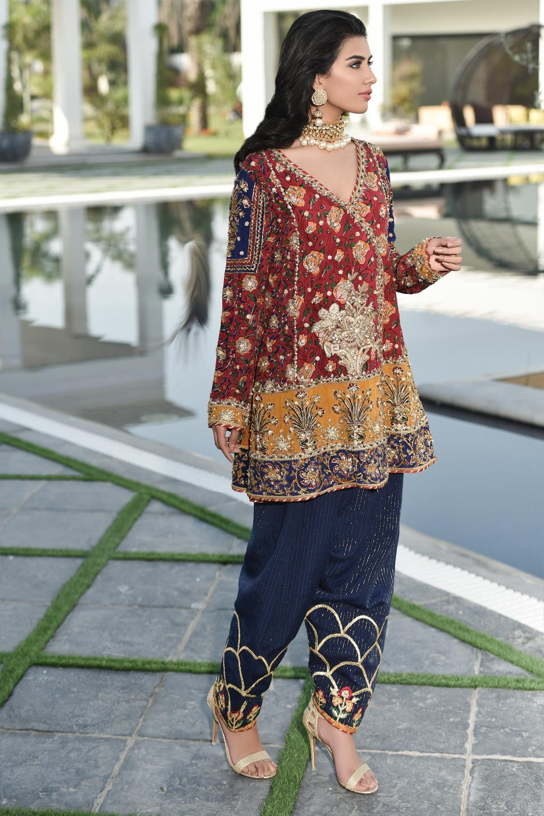 Asian Peplum Outfit for Wedding Party