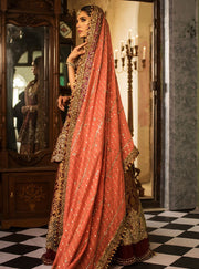 Heavily Embellished Maroon Designer Lehenga 1