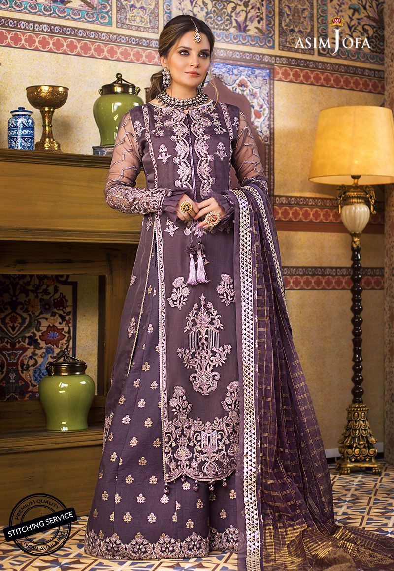 Asim Jofa Chiffon Suit for Wedding Party