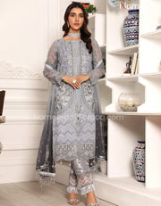 Asim Jofa Embroidered Chiffon Dress