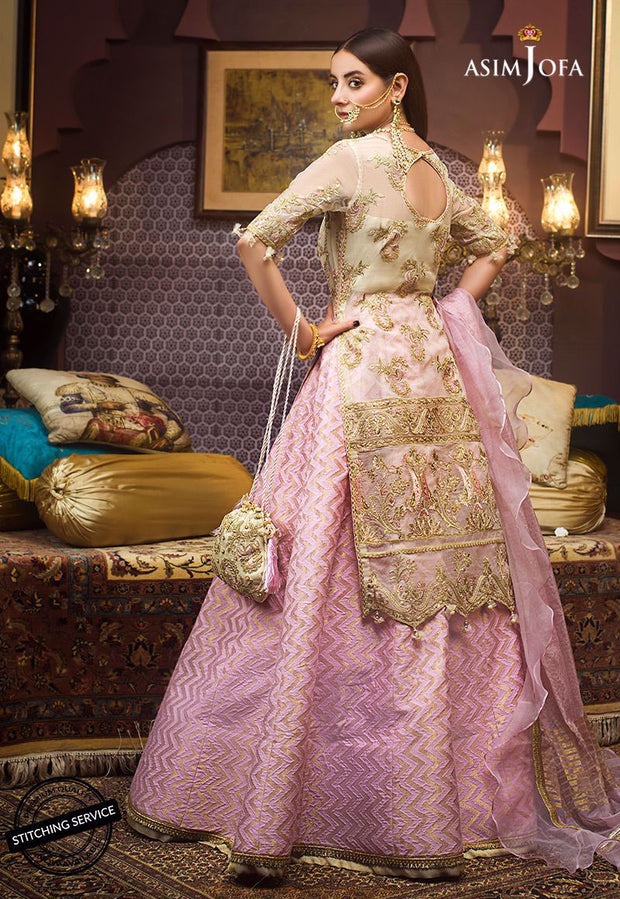 Asim Jofa Lehnga for Wedding Party Backside 