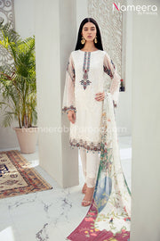 Asim Jofa Pakistani White Dress
