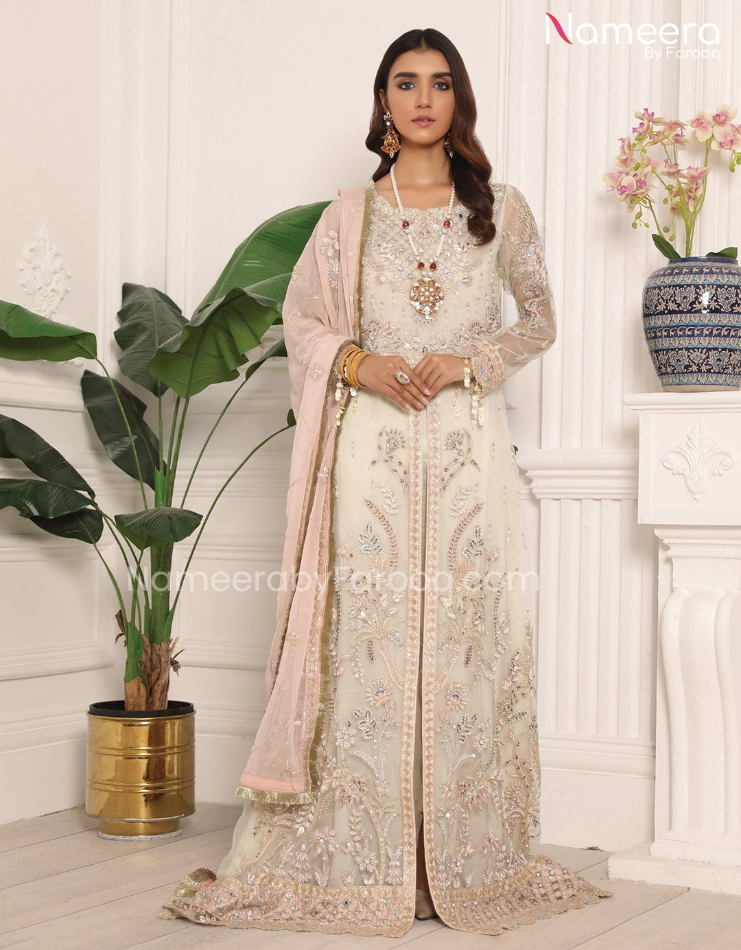 Asim Jofa White Gown Dress