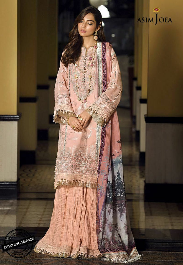 Asim Jofa Eid Dress in Pink Color