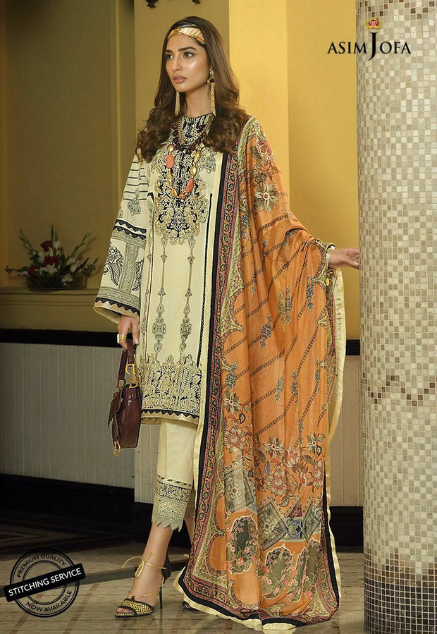Asim Jofa Eid Wear in Ivory Color