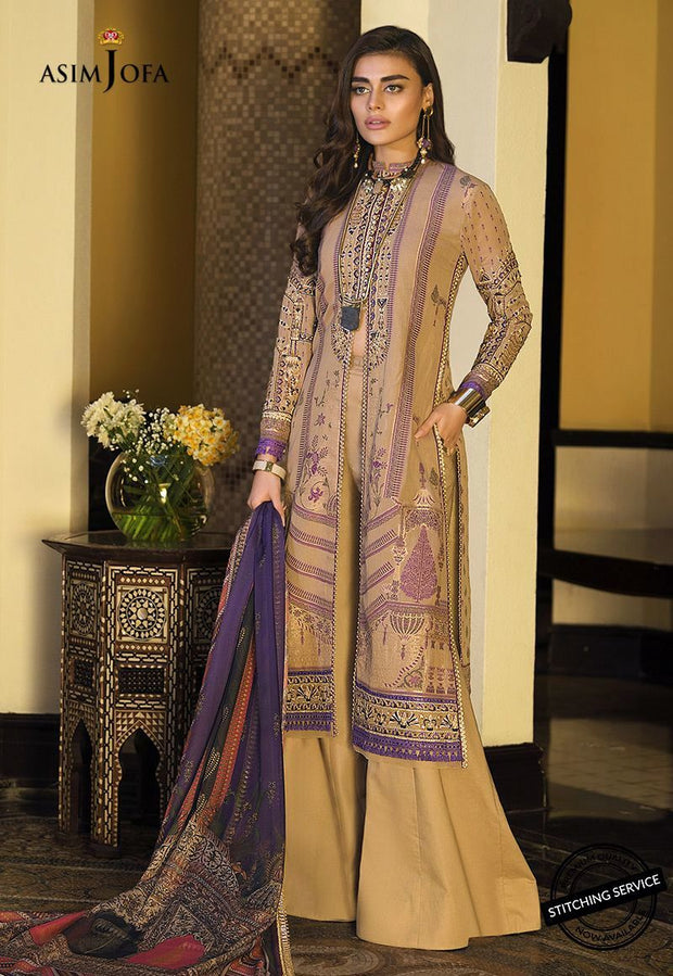 Asim Jofa Latest Lawn Dress Front Look
