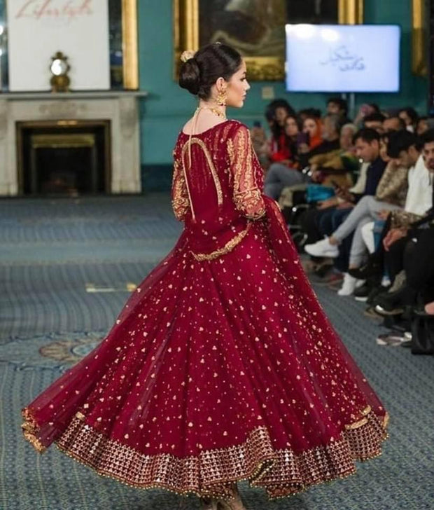 Mukaish Touch Farshi Bridal dress 2019