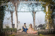 Beutifull bridal Mahndi lahnga in light mehndi color