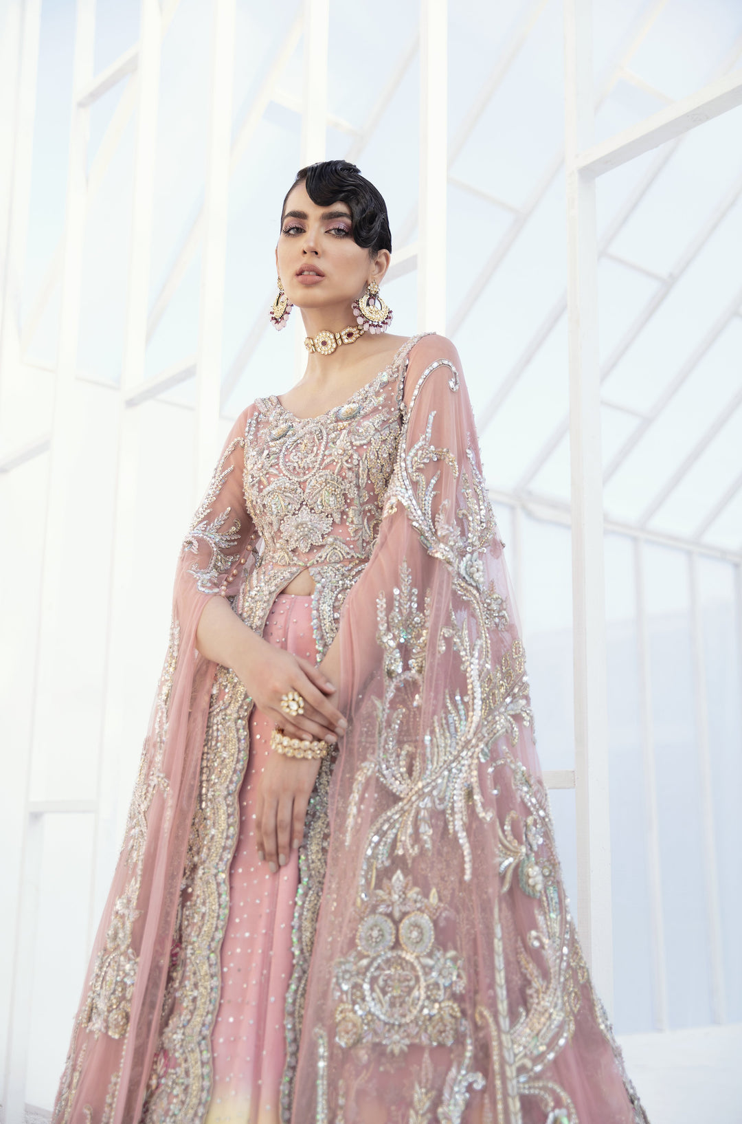 baby pink lehenga