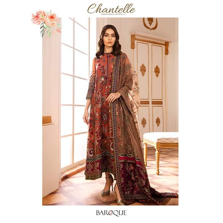Baroque Eid Outfit in Elegant Design 