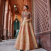 Beautified Designer Bridal Pink Lehenga Choli