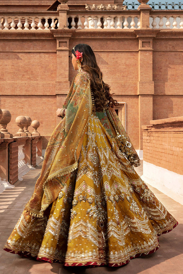 Beautiful Pakistani Bridal Choli with Mustard Lehenga