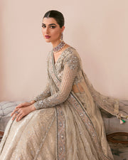 Beautiful Pakistani Bridal Gown with Lehenga and Dupatta Dress