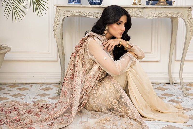 Beautiful Pakistani Gown Dress with Gharara Online