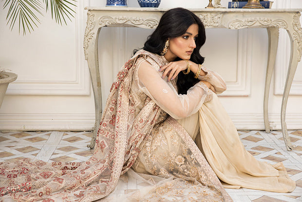 Beautiful Pakistani Gown Dress with Gharara Online