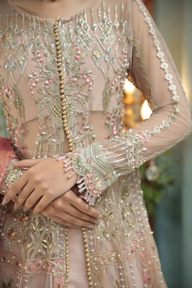 Beautiful Pakistani Pishwas Dress in Frock Style for Wedding