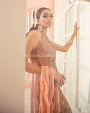 Beautiful Rose Pink Net Shirt with Pants Dress 2022