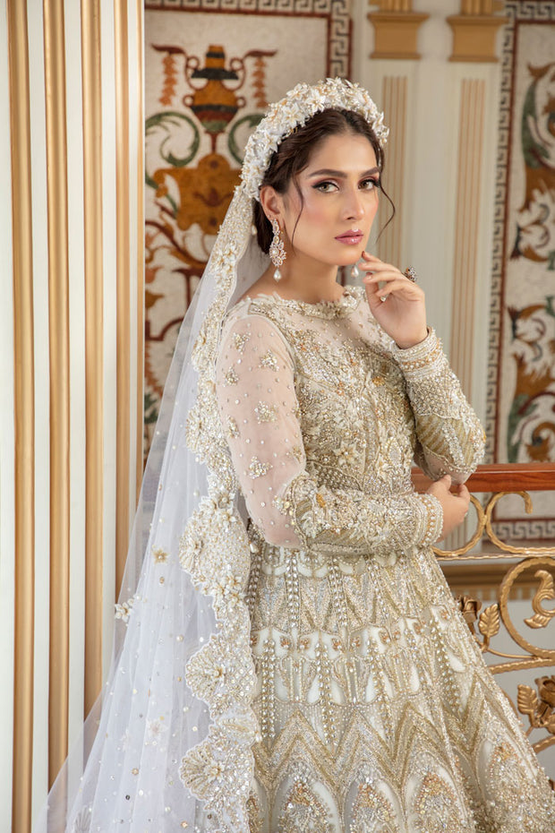 Beautiful Royal Pakistani Wedding Gown in Premium Net