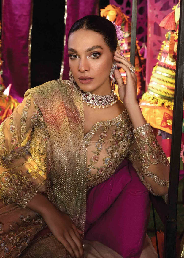 Beautiful Traditional Lehenga Frock Bridal Dress Pakistani