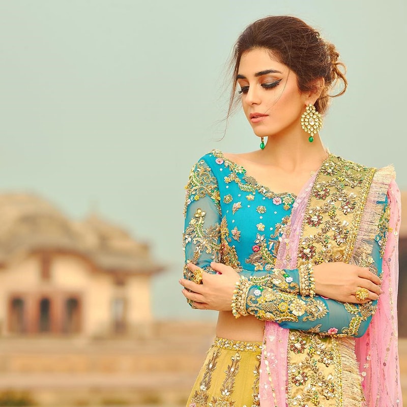 Close picture of Indian wedding dress 