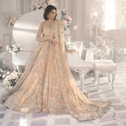 Beige Bridal Lehenga Maxi for Pakistani Wedding Wear