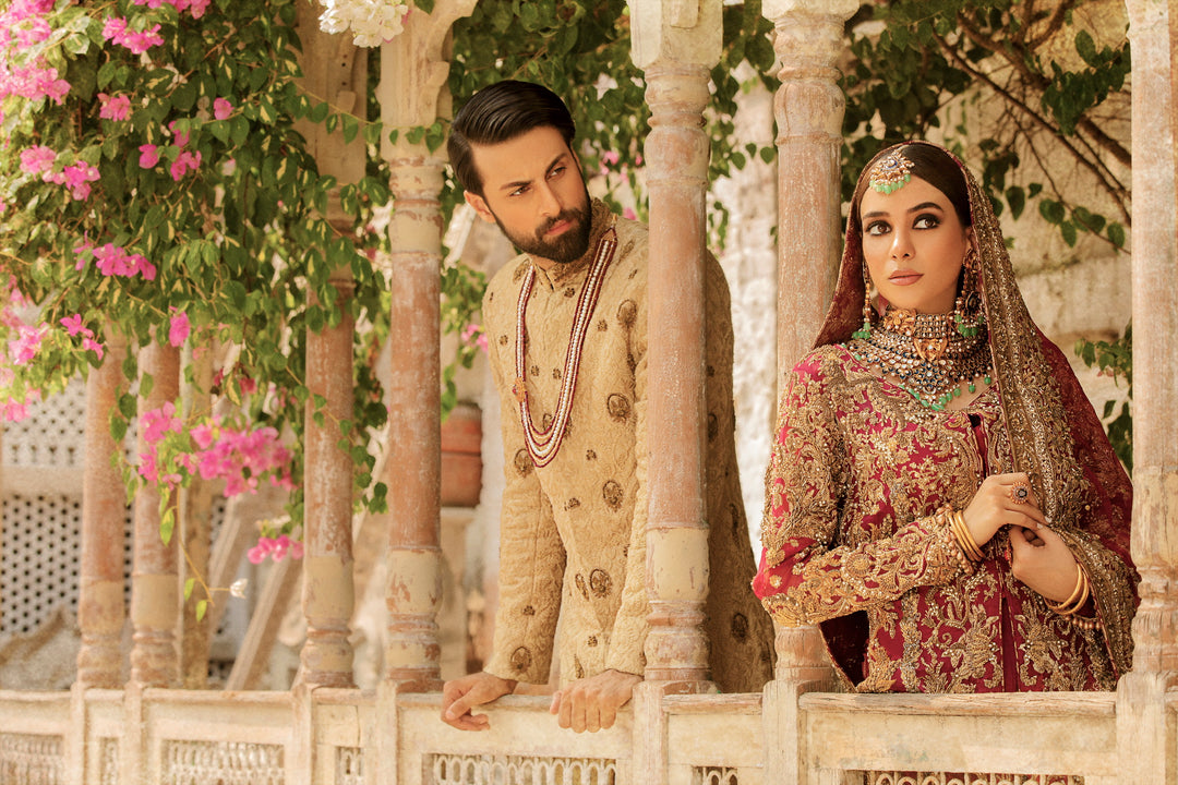 Beige Sherwani Shawl