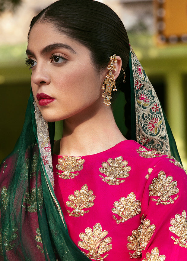 Berry Pink Lehenga Choli Wedding Dress Pakistani Online