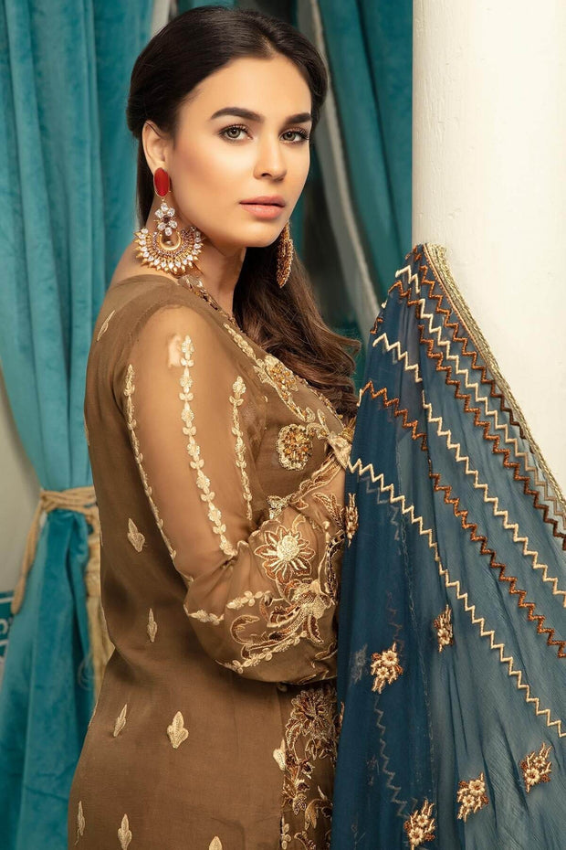 Buy Pakistani Latest Chocolate Brown Dress In Chiffon 2020 Medium Buy Pakistani Latest Chocolate Brown Dress In Chiffon 2020 Medium