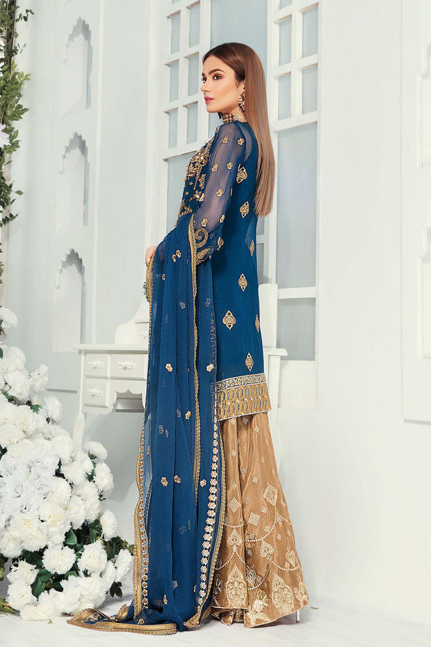 Best Designer Dress with Thread Embroidery Backside View