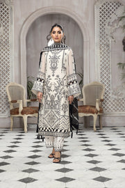 Black And White Salwar Kameez with Embroidery Designer