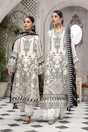 Black And White Salwar Kameez with Embroidery Work