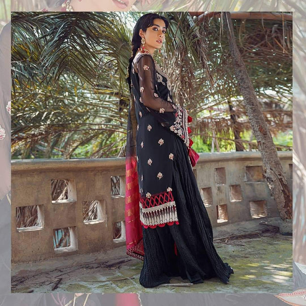 Black Chiffon Shirt With Trouser