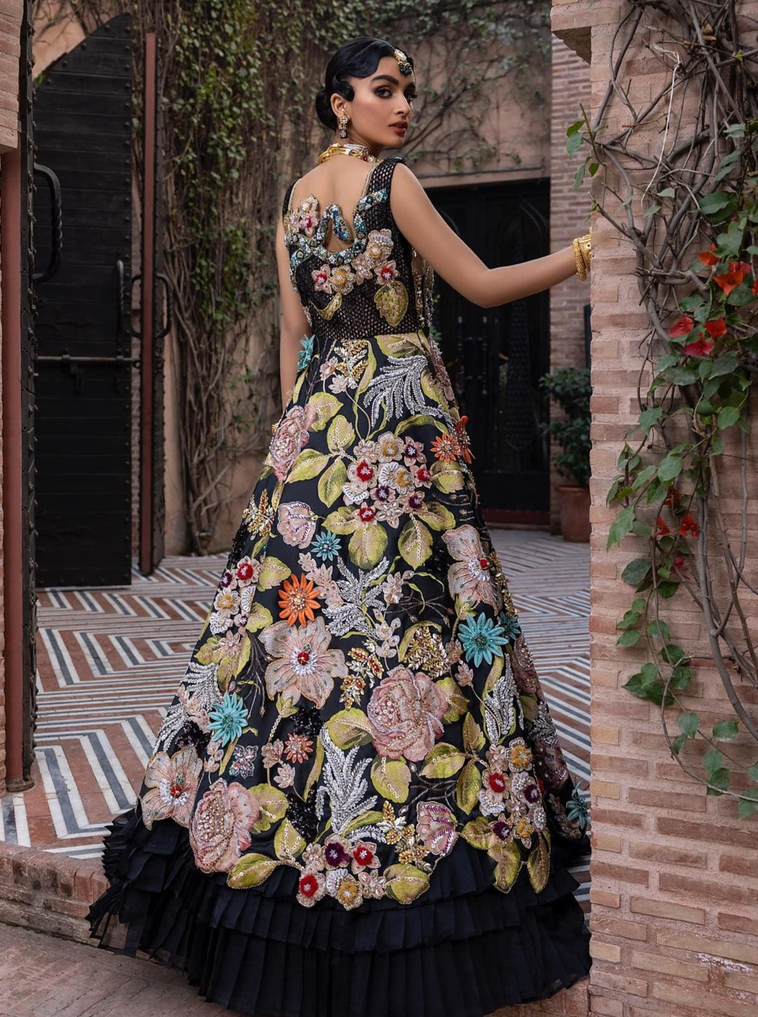 Black Frock Lehenga 