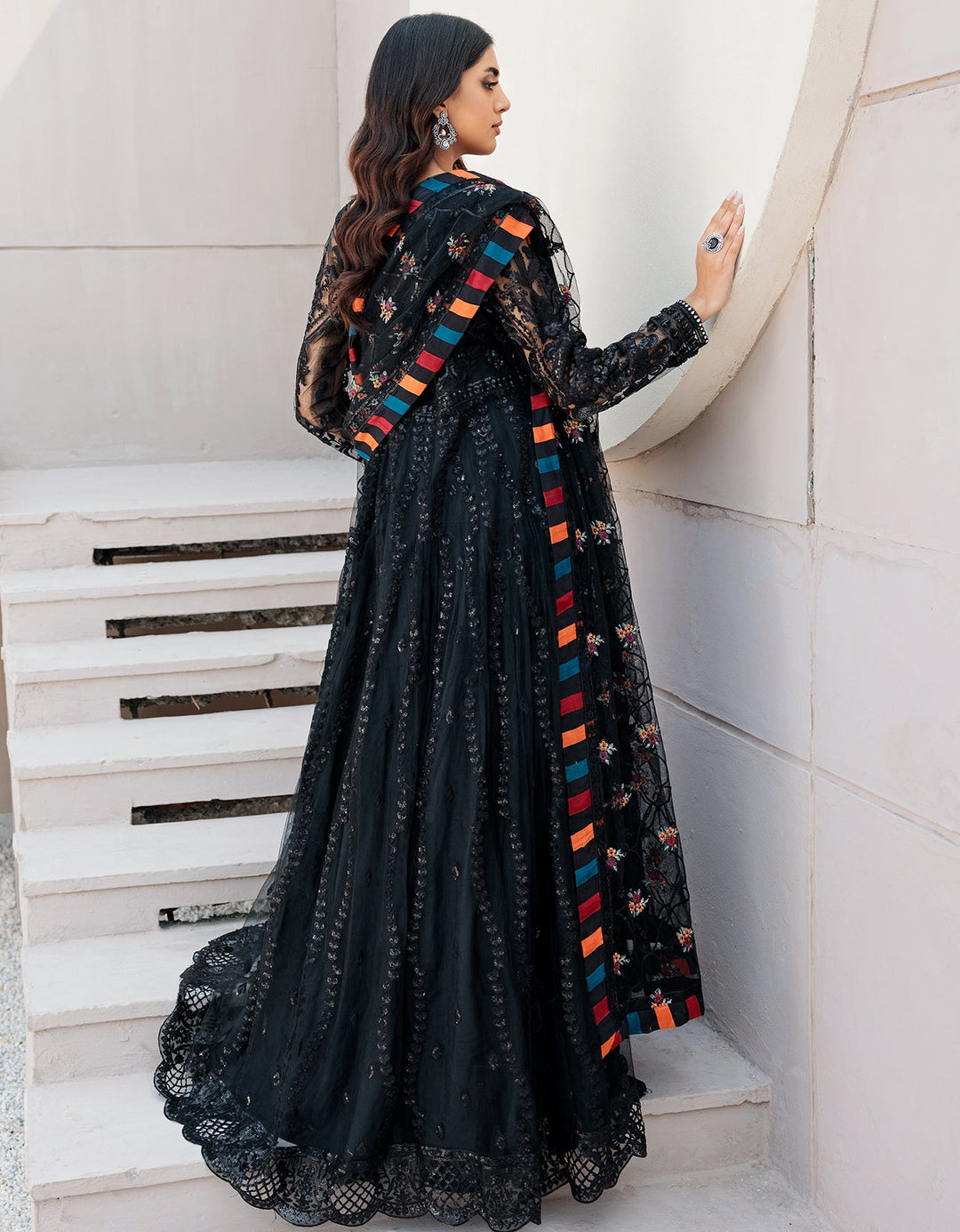 Black Frock Suit Pakistani Party Dresses