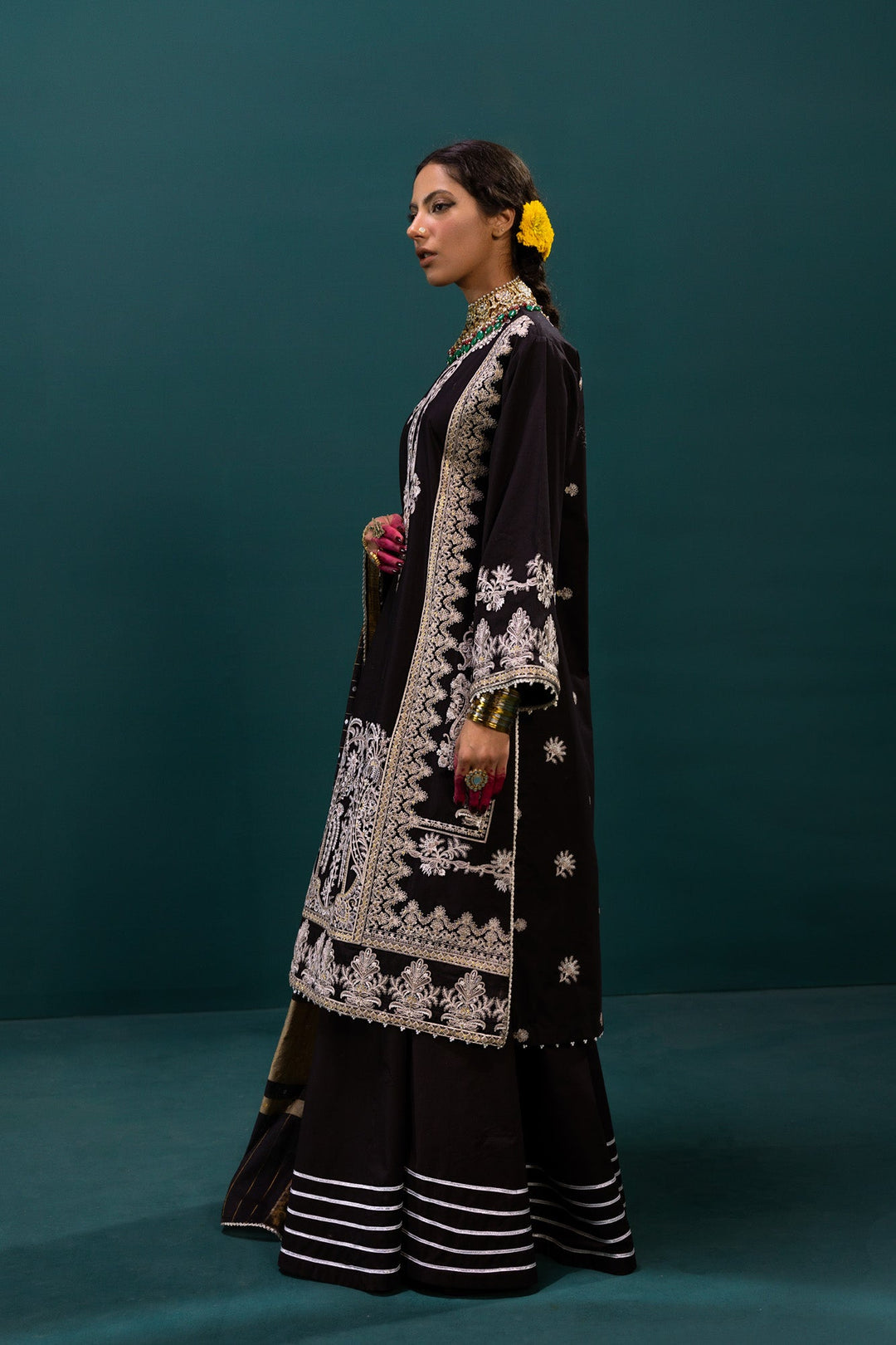  Black Gharara Shirt Pakistani Eid Dresses