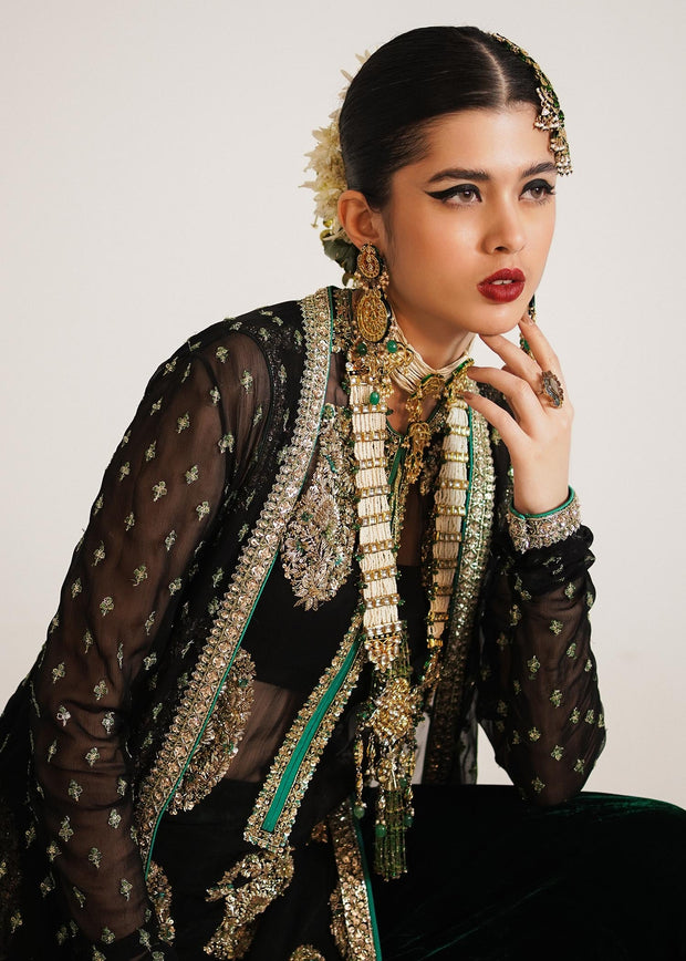 Black Indian Wedding Dress in Gown and Sharara Style CUSTOM SIZES Black Indian Wedding Dress in Gown and Sharara Style CUSTOM SIZES
