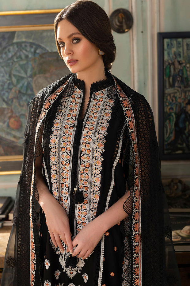 Black Lawn Kameez Trouser for Pakistani Party Wear 2023