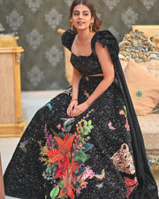 Black Lehenga Choli Dress 