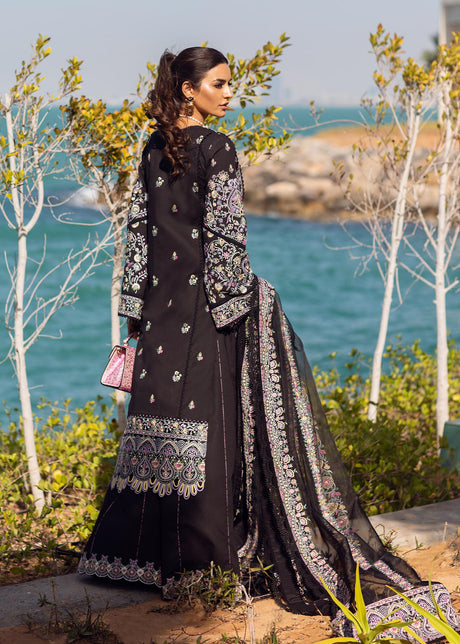 Black Long Kameez Trouser for Pakistani Party Wear – Nameera by Farooq