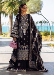 Black Long Kameez Trouser for Pakistani Party Wear
