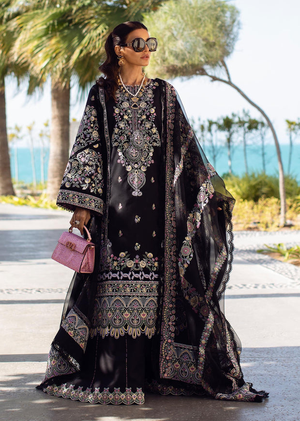 Black Long Kameez Trouser for Pakistani Party Wear