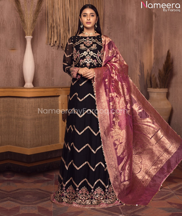 Black Maxi Dress Pakistani 