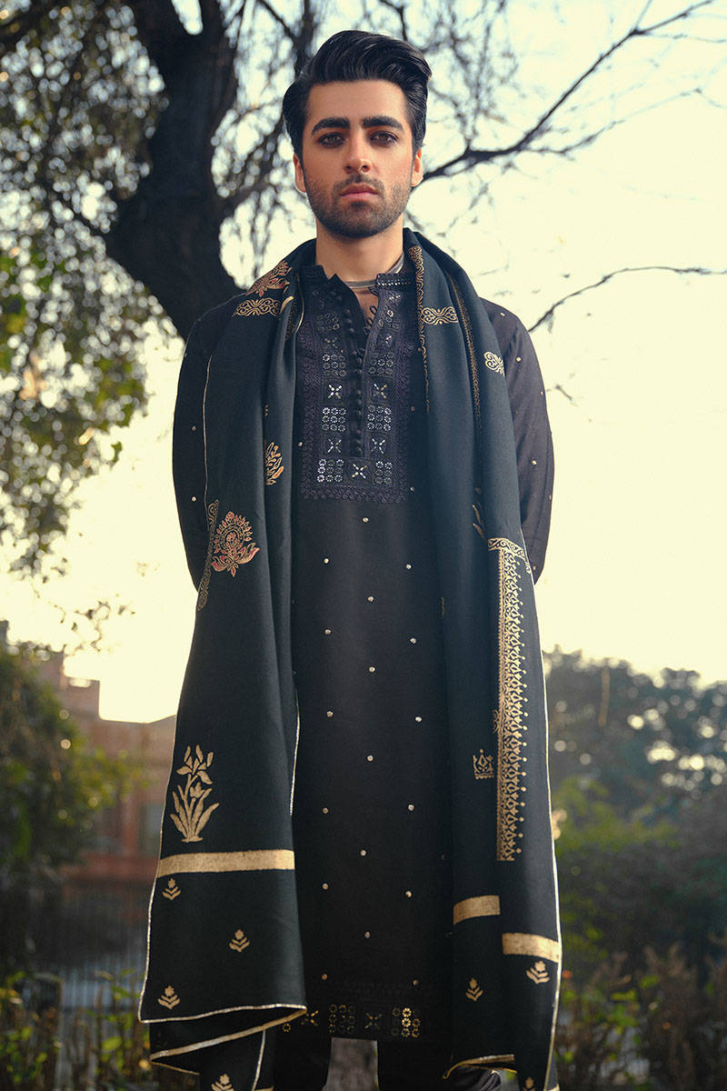 Black Men Sherwani Style Salwar Kameez for Marriage 2022